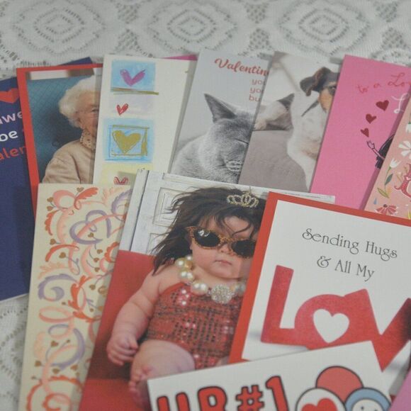 Valentines Day Cards 15 Vaeious Brand New with Envelopes - Picture 3 of 11